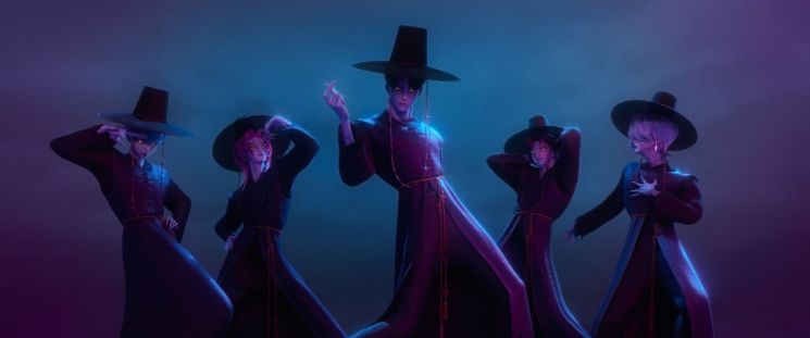 K-pop 데몬헌터즈: 다크 콘셉트 그룹과의 비교 분석 보이그룹 사자보이스 무대모습