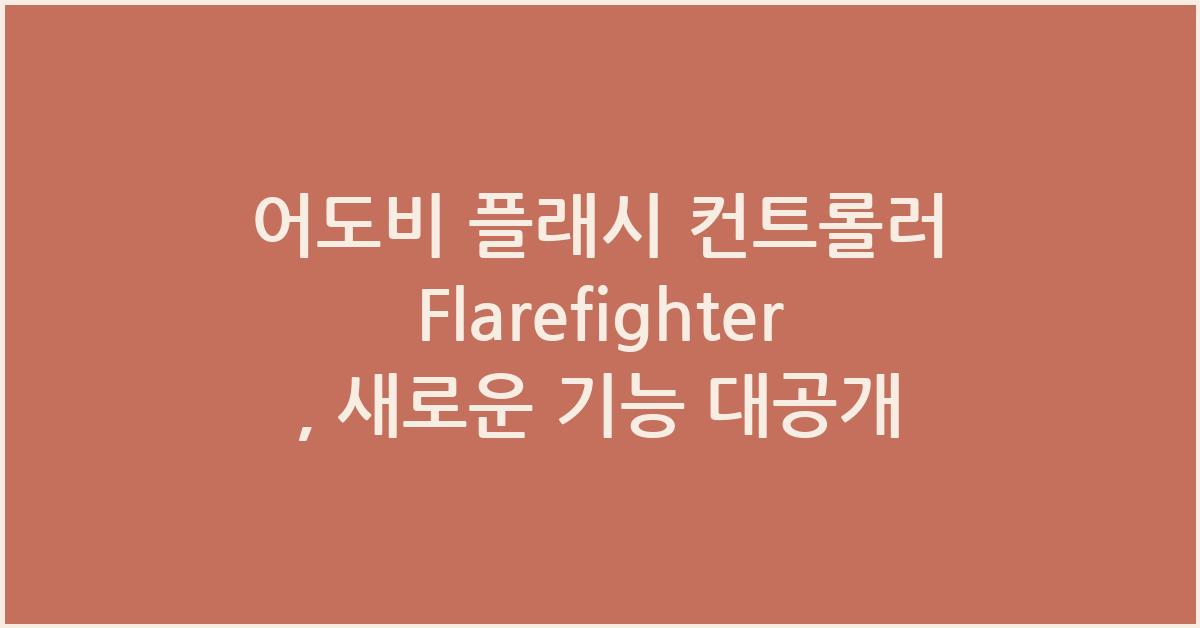 어도비 플래시 컨트롤러 Flarefighter