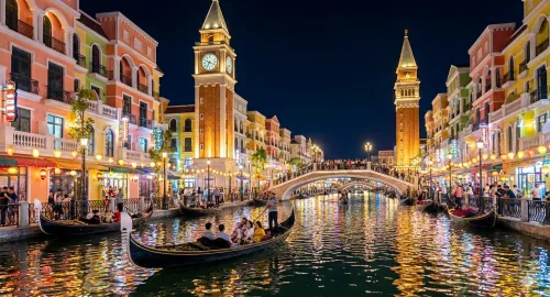 푸꾸옥-그랜드월드-베네치아-운하-야경