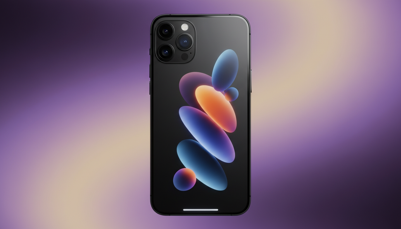 혁신적인 디자인과 합리적인 가격이 예상되는 아이폰 17e의 보라색 배경 콘셉트 이미지