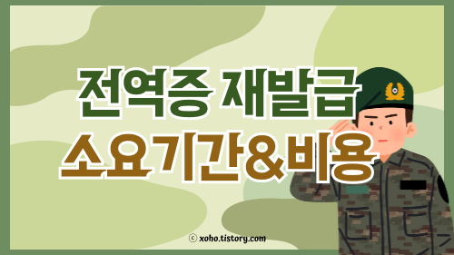 전역증 재발급 소요기간, 비용