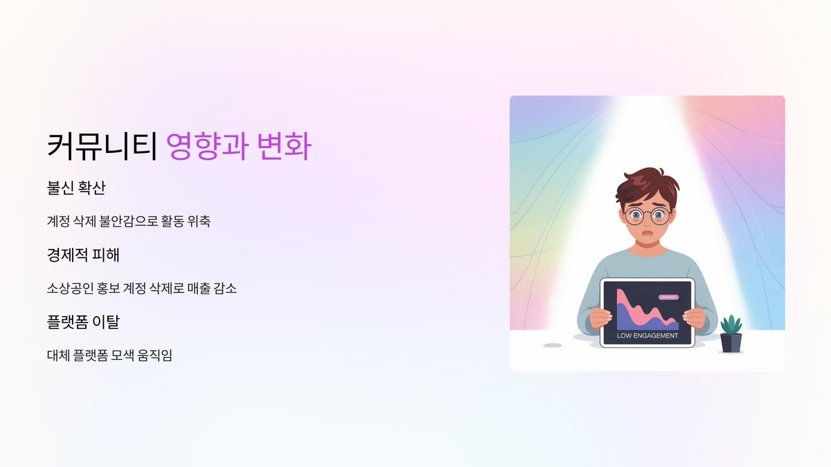 이용자 불신 확산과 커뮤니티 영향