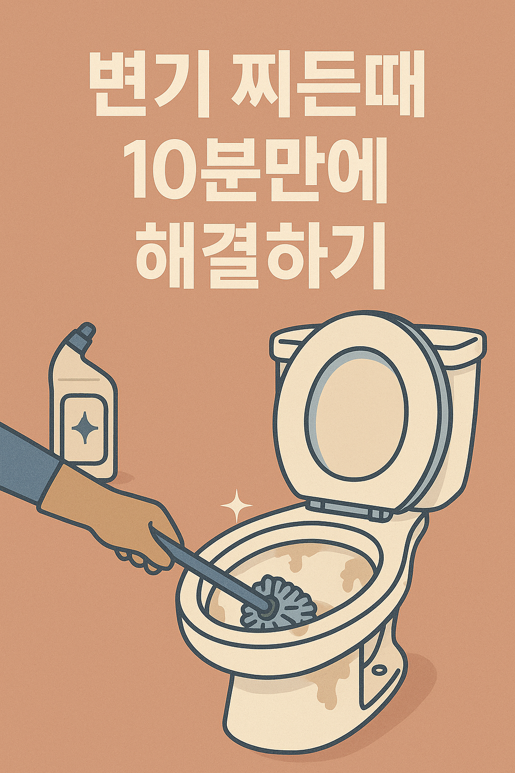 변기 찌든 때 10분만에 해결하기