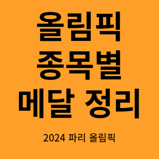 종목별 메달정리