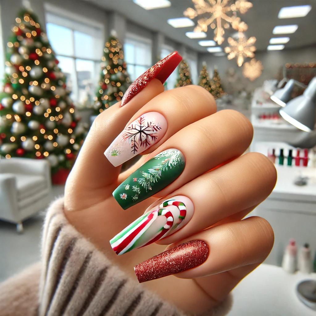 크리스마스 네일