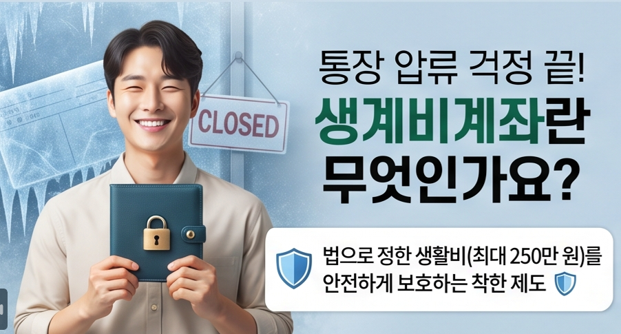 2026 생계비계좌로 월 250만원 지키는 방법! (자격조건, 개설은행, 한도, 신청방법 등)