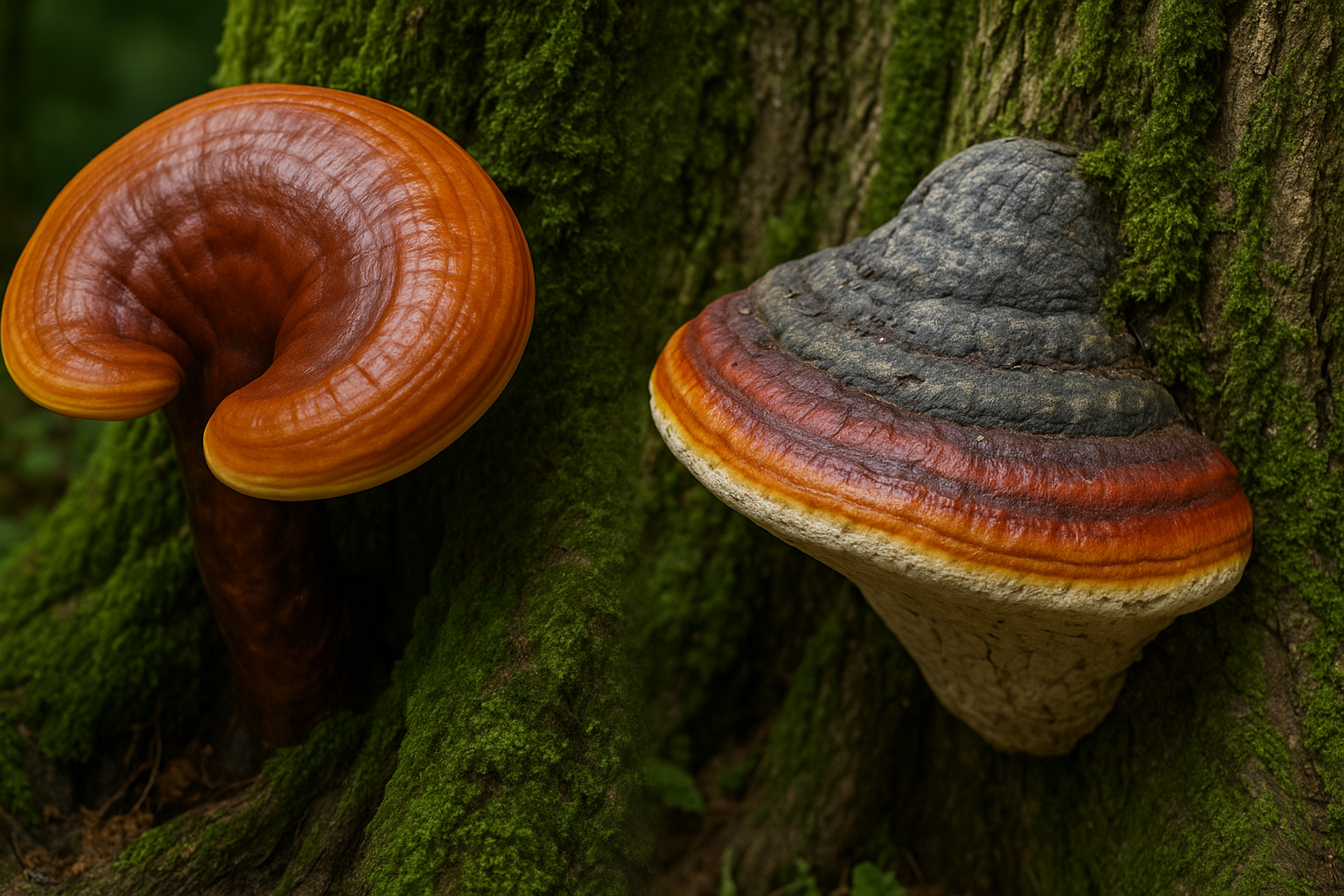 &quot;항산화 효과: 영지버섯, 말굽버섯&quot;에 대한 이미지입니다.