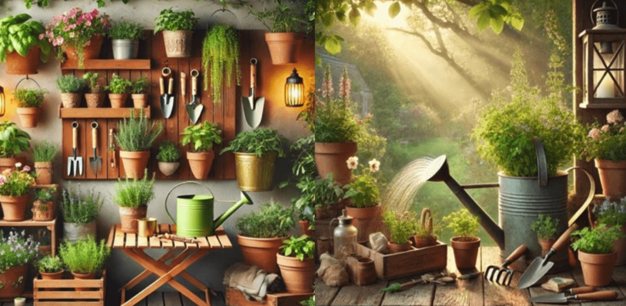 실내 가드닝 도구들