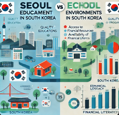 서울과 지방의 경제 교육 환경을 비교한 사진