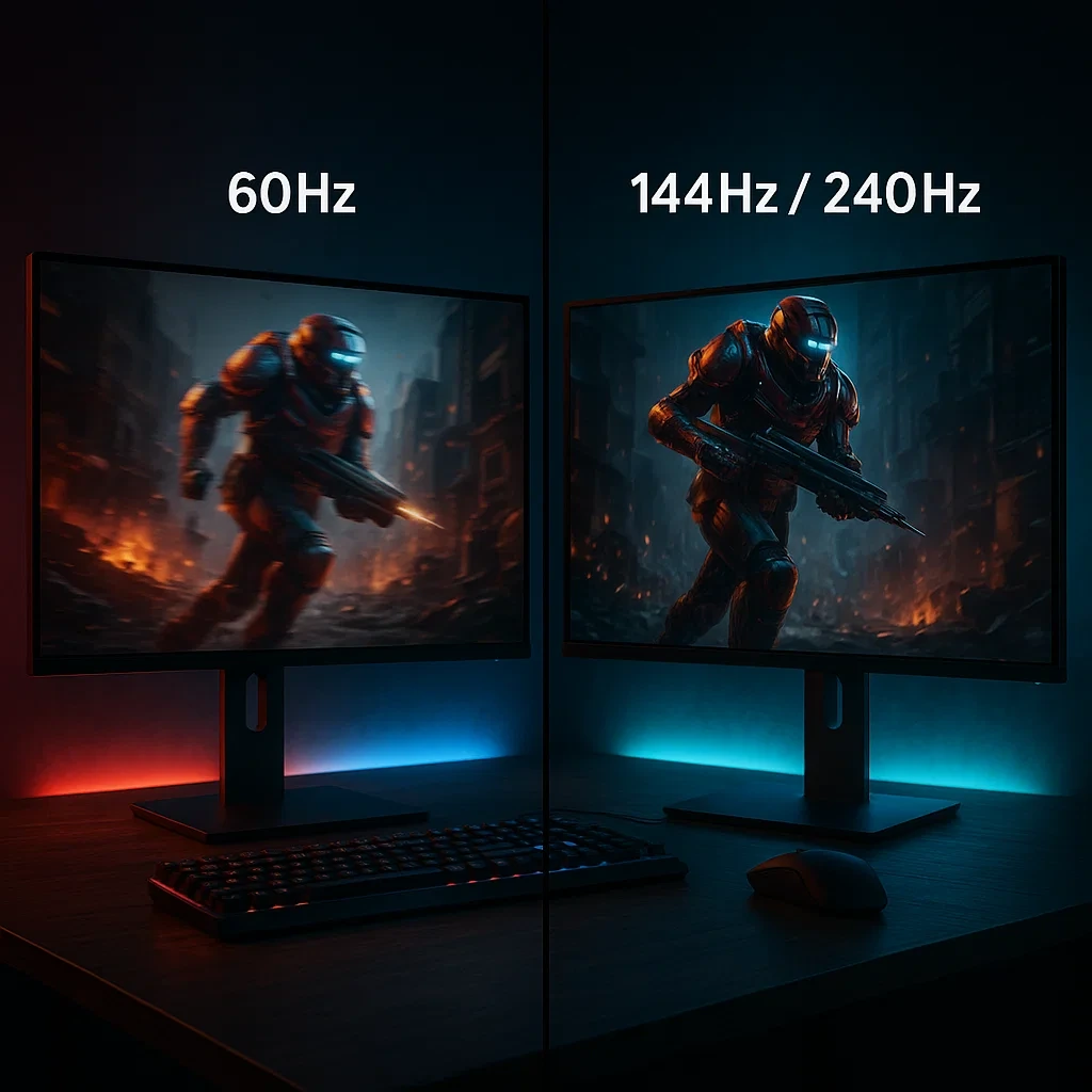 모니터 주사율별 체감