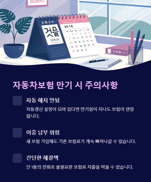 자동차보험 만기 시 주의사항