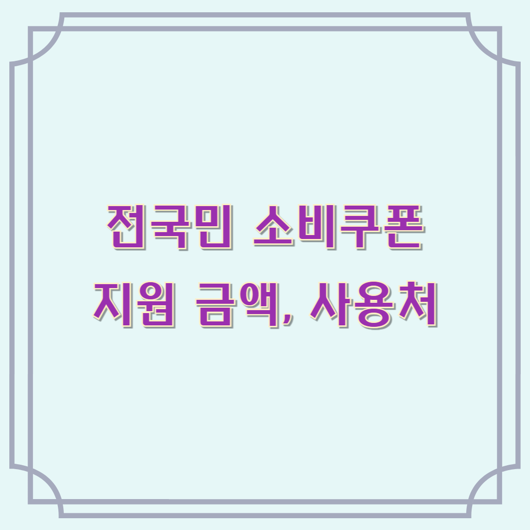 전국민 소비쿠폰