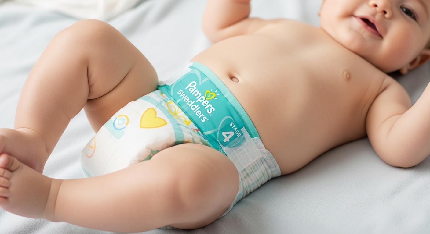 팸퍼스 기저귀 4단계