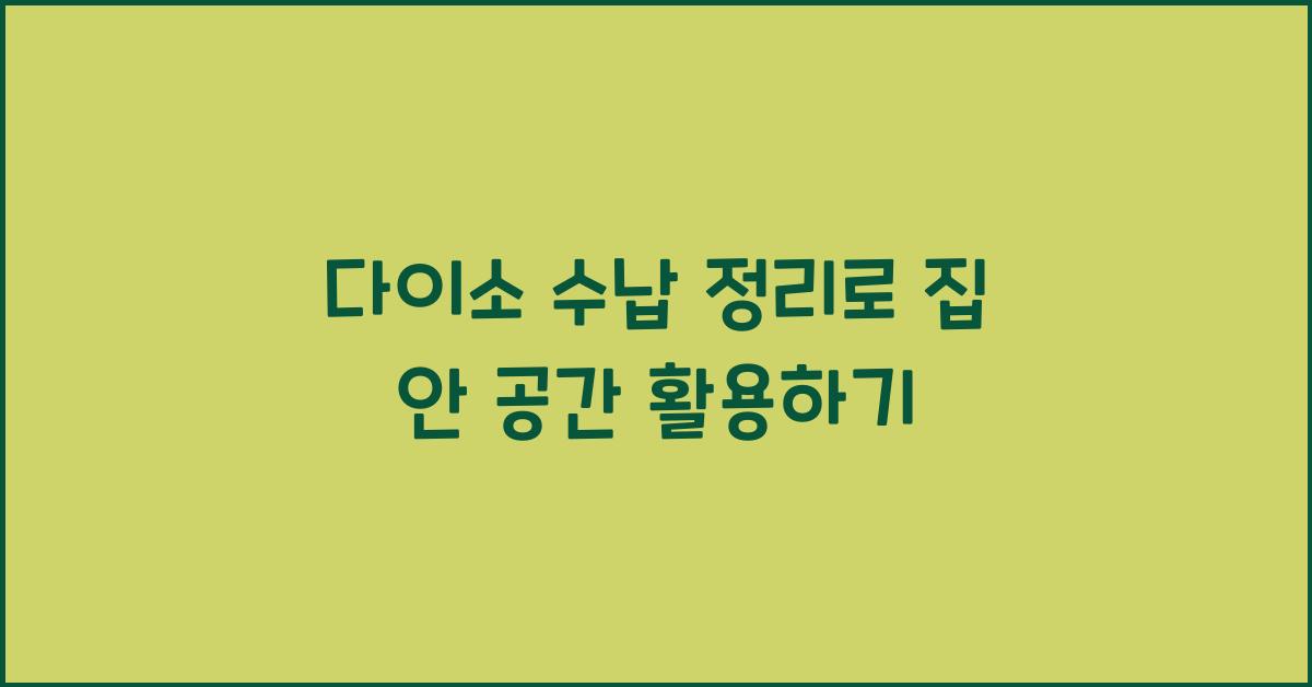 다이소 수납 정리
