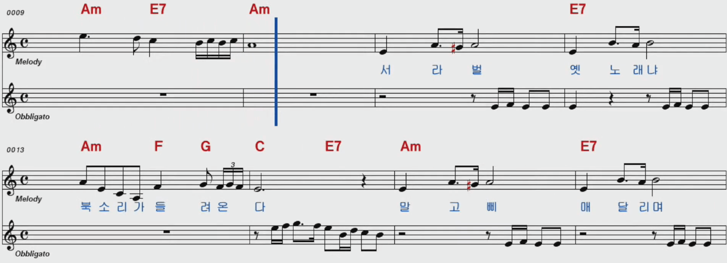 도미 신라의 북소리 악보