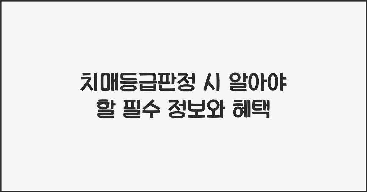 치매등급판정