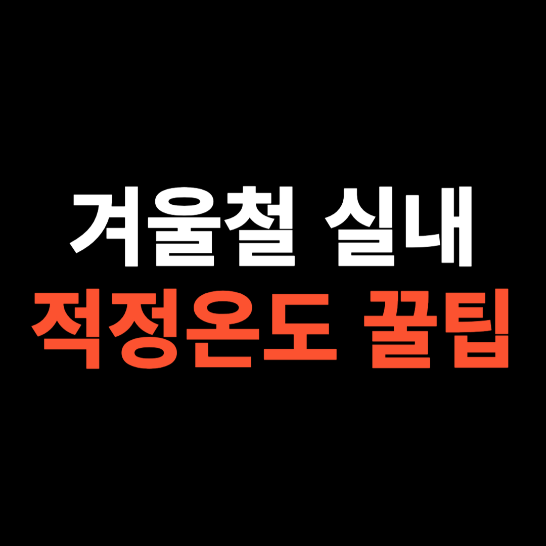 겨울철 실내 적정온도