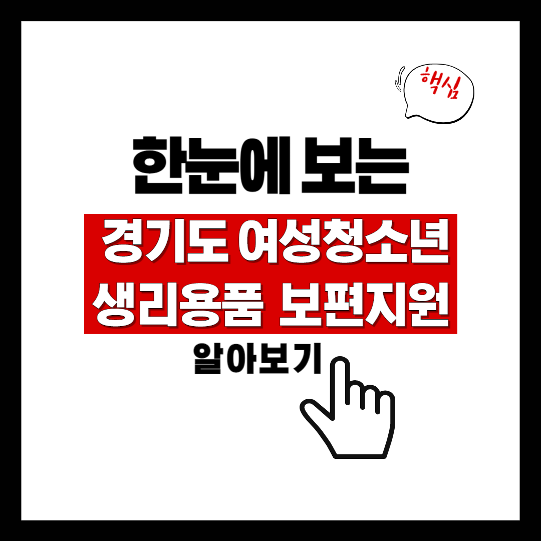 경기도 여성청소년 생리용품 보편지원