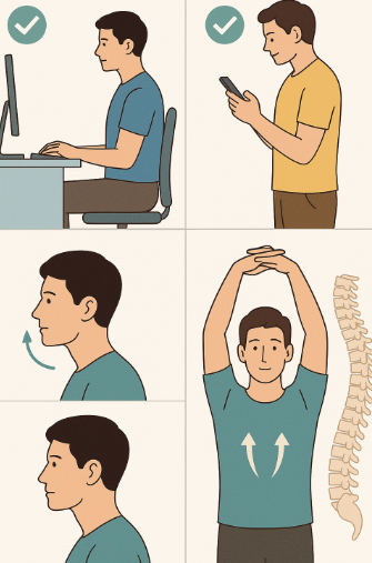 거북목 교정에 대한 사진