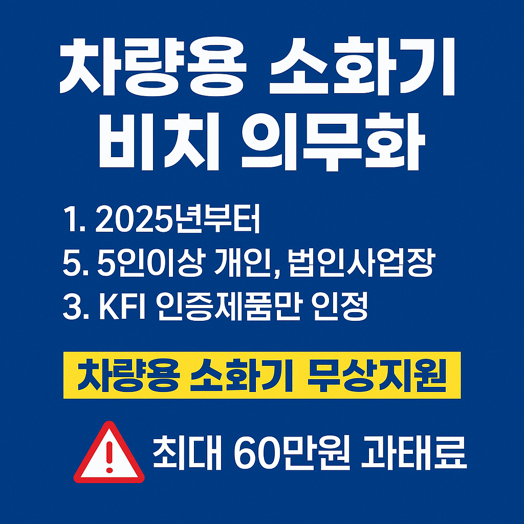 KFI인증 차량용 소화기 구매하기