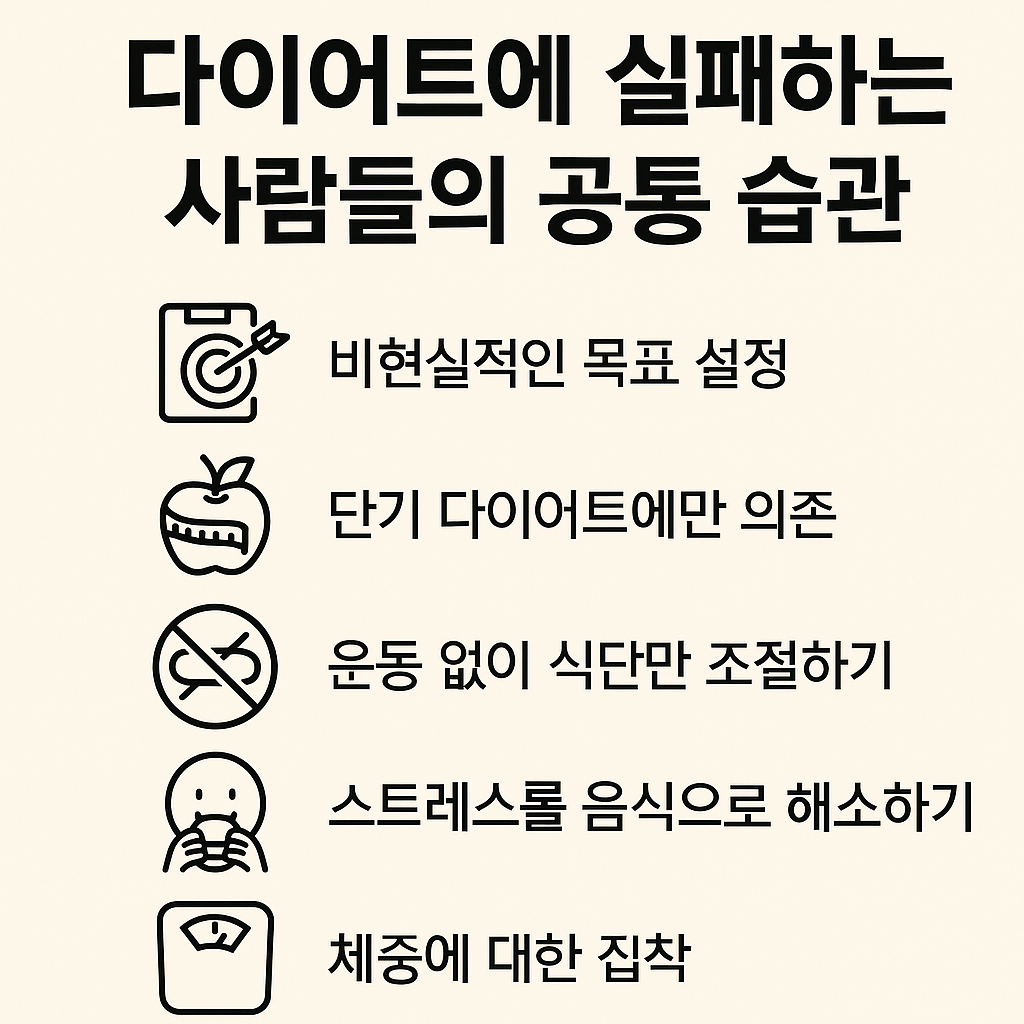 다이어트에 실패하는 사람들의 공통 습관