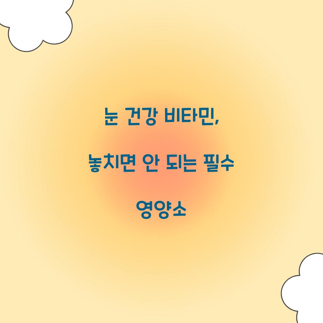 눈 건강 비타민