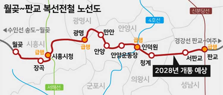 월판선 노선도