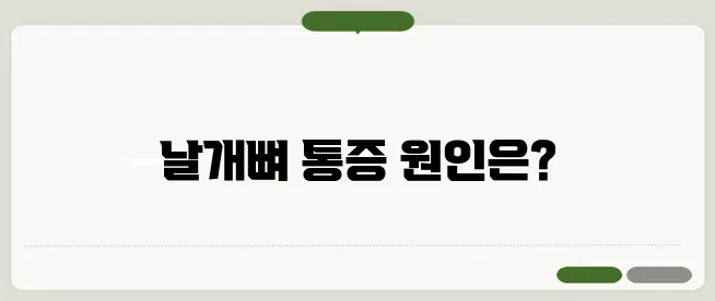 오른쪽 날개뼈 통증 저림 원인과 치료법