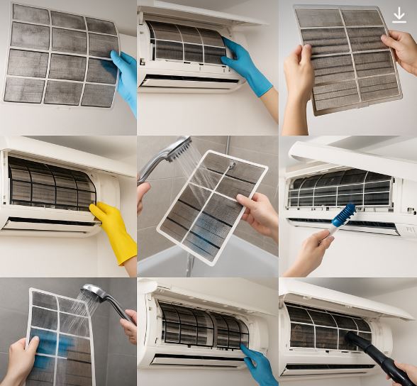 에어콘 필터청소