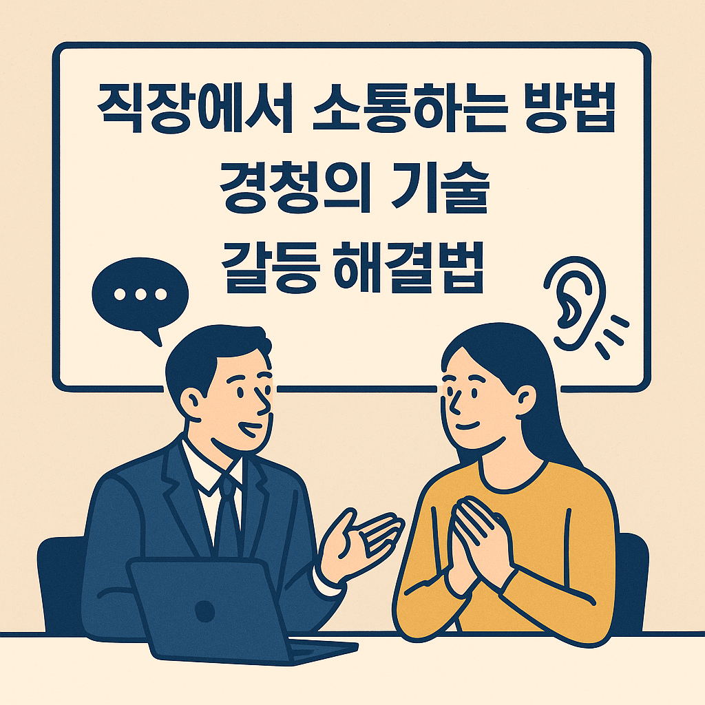 직장에서 소통하는 방법, 경청의 기술, 갈등 해결법