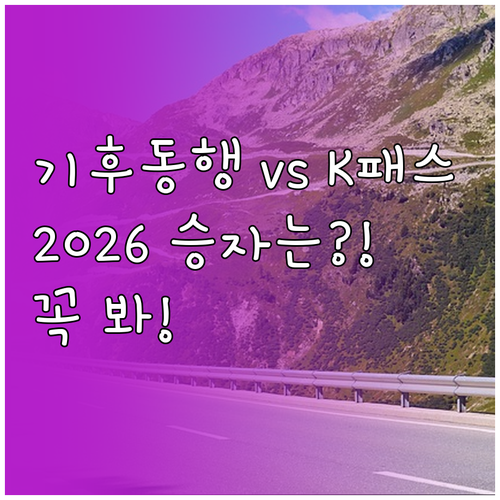 기후동행카드와 K패스 2026년 비교..