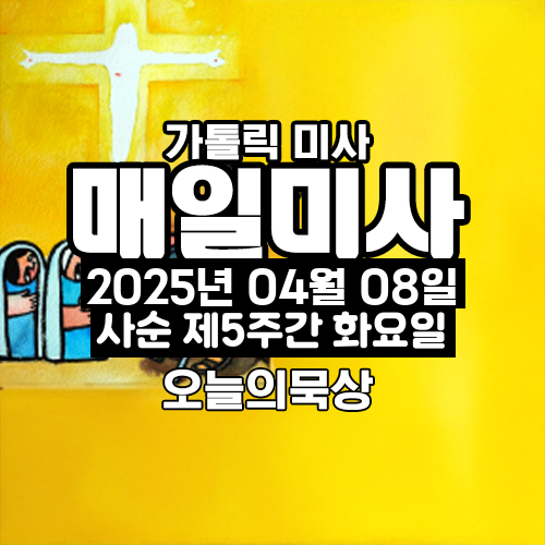 2025년 4월 8일 매일미사 사순 제5주간 화요일 오늘의 묵상