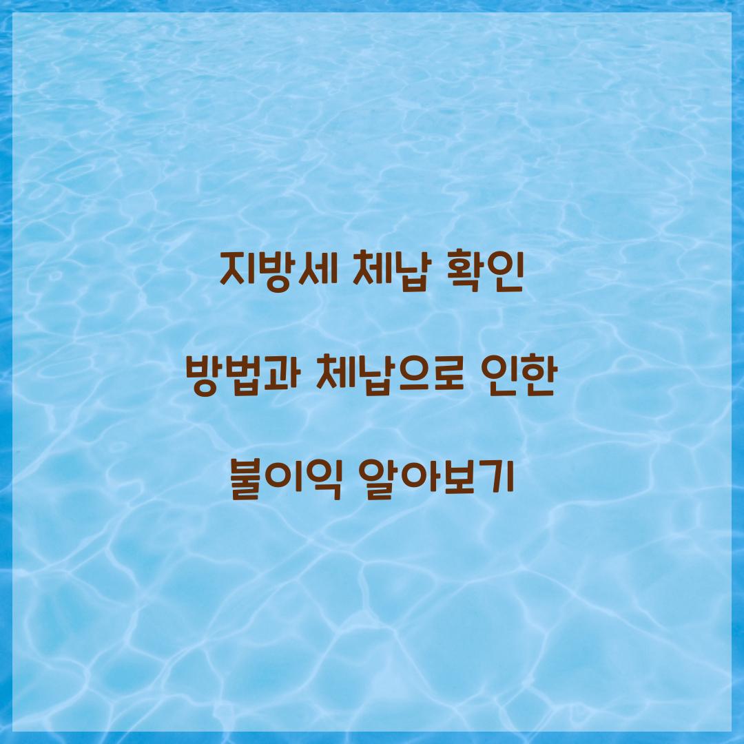 지방세 체납 확인