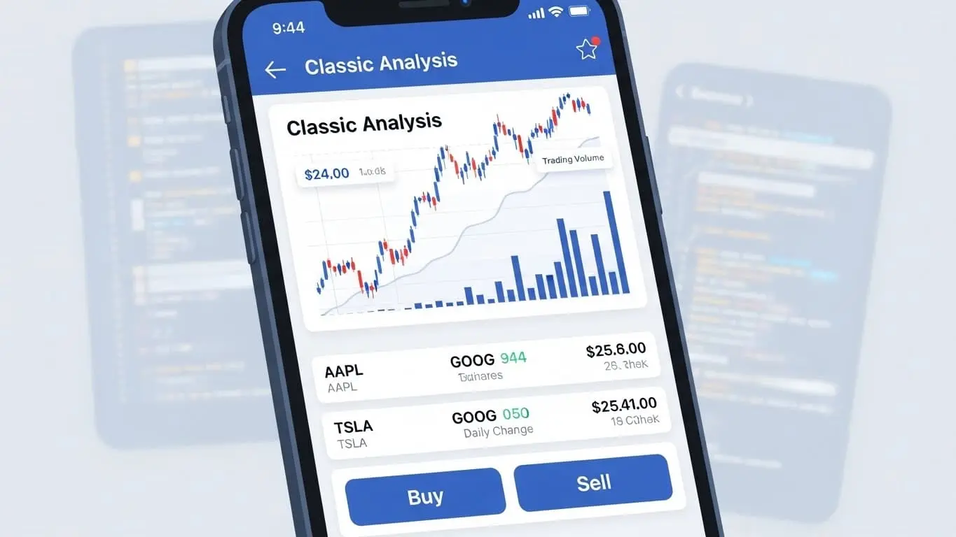 직접 만든 주식 분석 앱의 깔끔한 사용자 인터페이스 화면