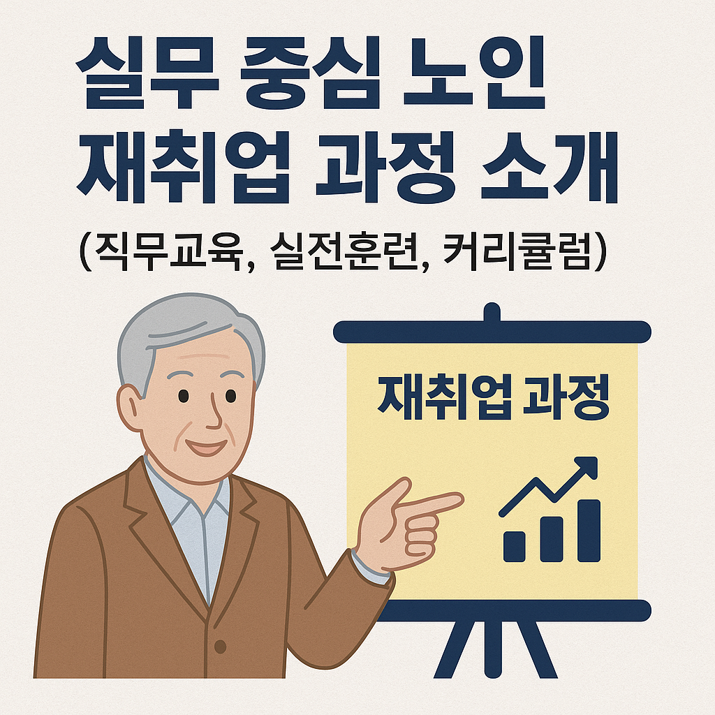 실무 중심 노인 재취업 과정 소개 (직무교육, 실전훈련, 커리큘럼) 관련 사진