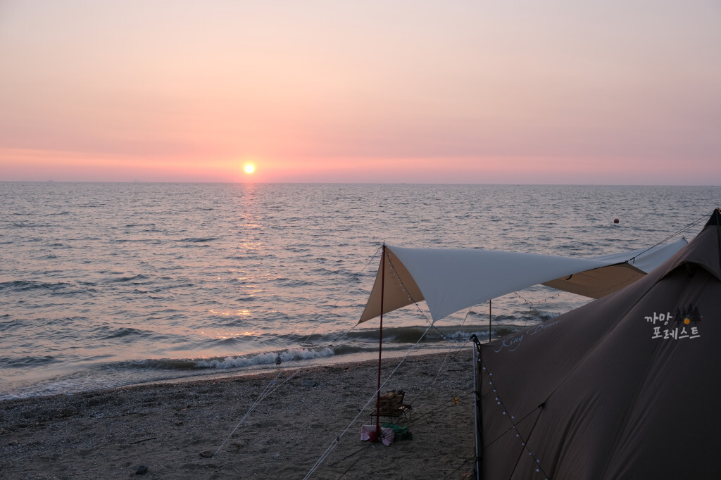 제부도 해변 캠핑