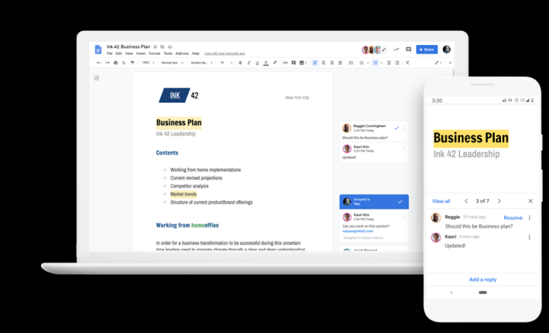 Google Docs 홈페이지 참조