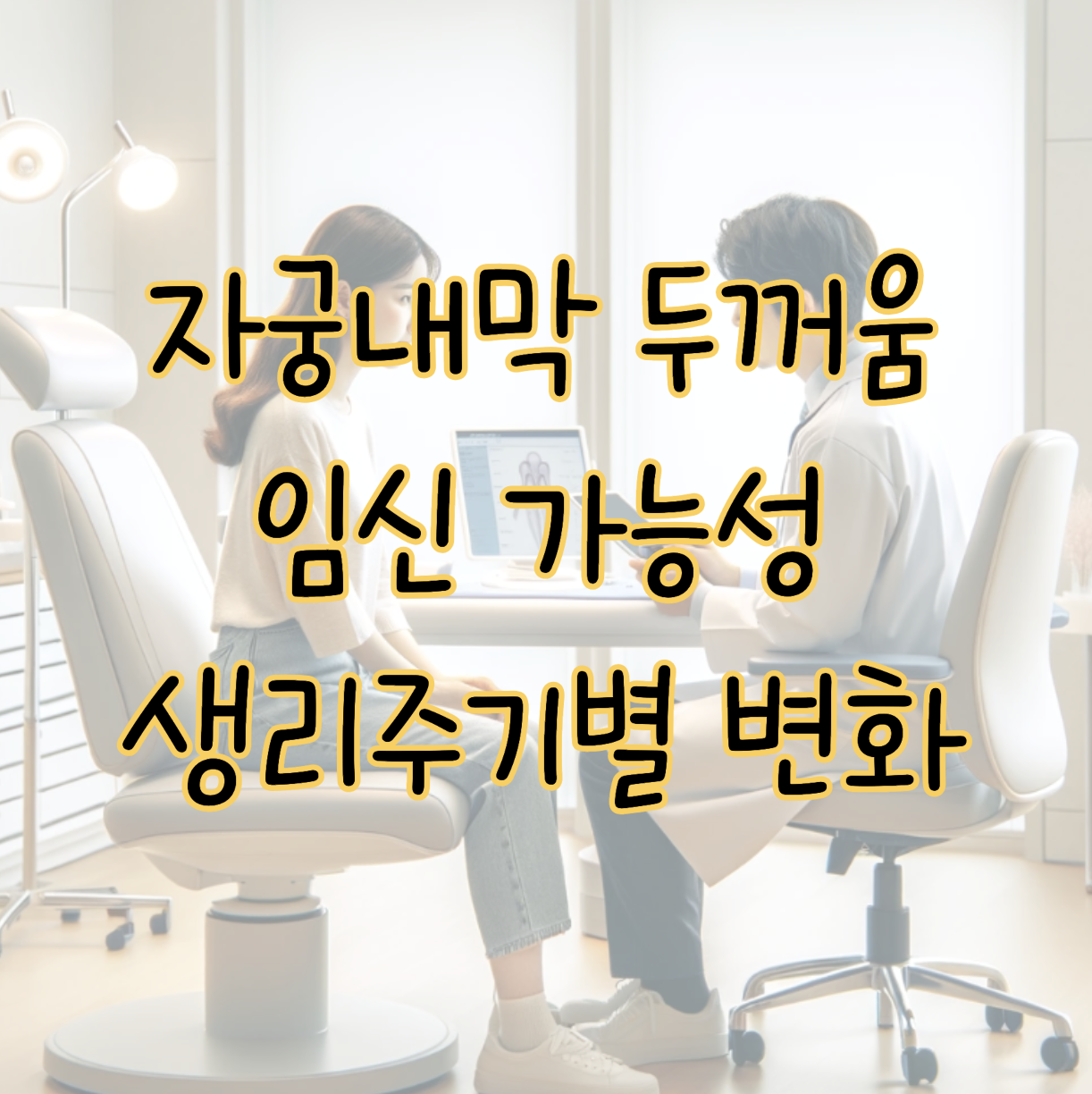 자궁내막 두꺼움 임신 가능성 성공률 생리주기별 변화 총정리 표지