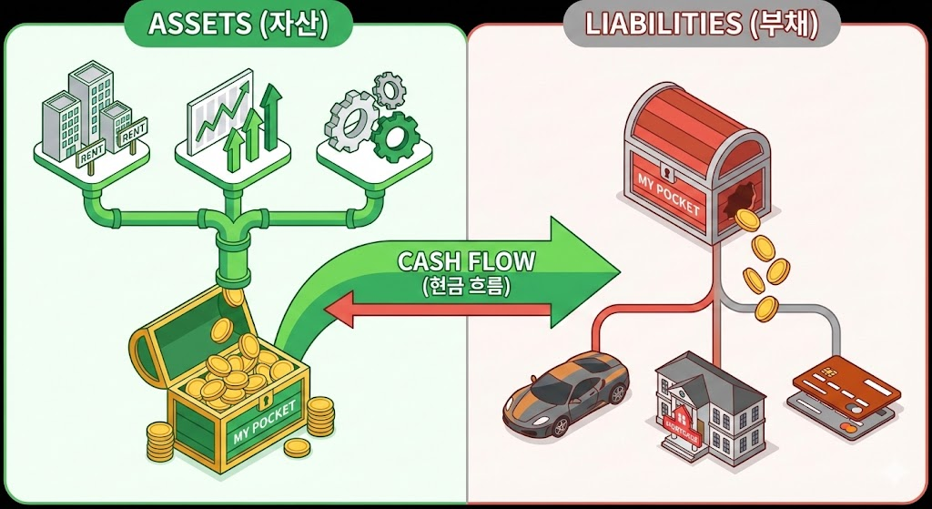 부자가 되기 위한 첫걸음, 자산과 부채의 차이 완벽 정리 (진정한 정의, 가짜 자산의 함정, 시스템 자산 구축)