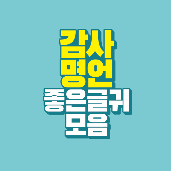 썸네일-감사-명언-좋은-글귀-모음