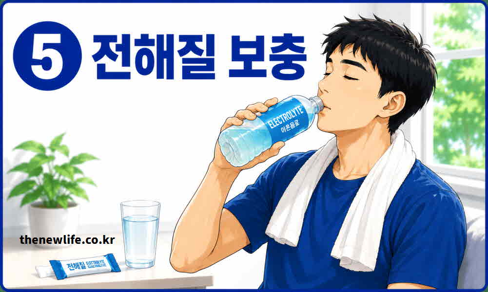일사병 응급 처치 전해질 보충