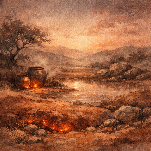 병술일주 성격과 인생 흐름을 물상으로 표현한 이미지