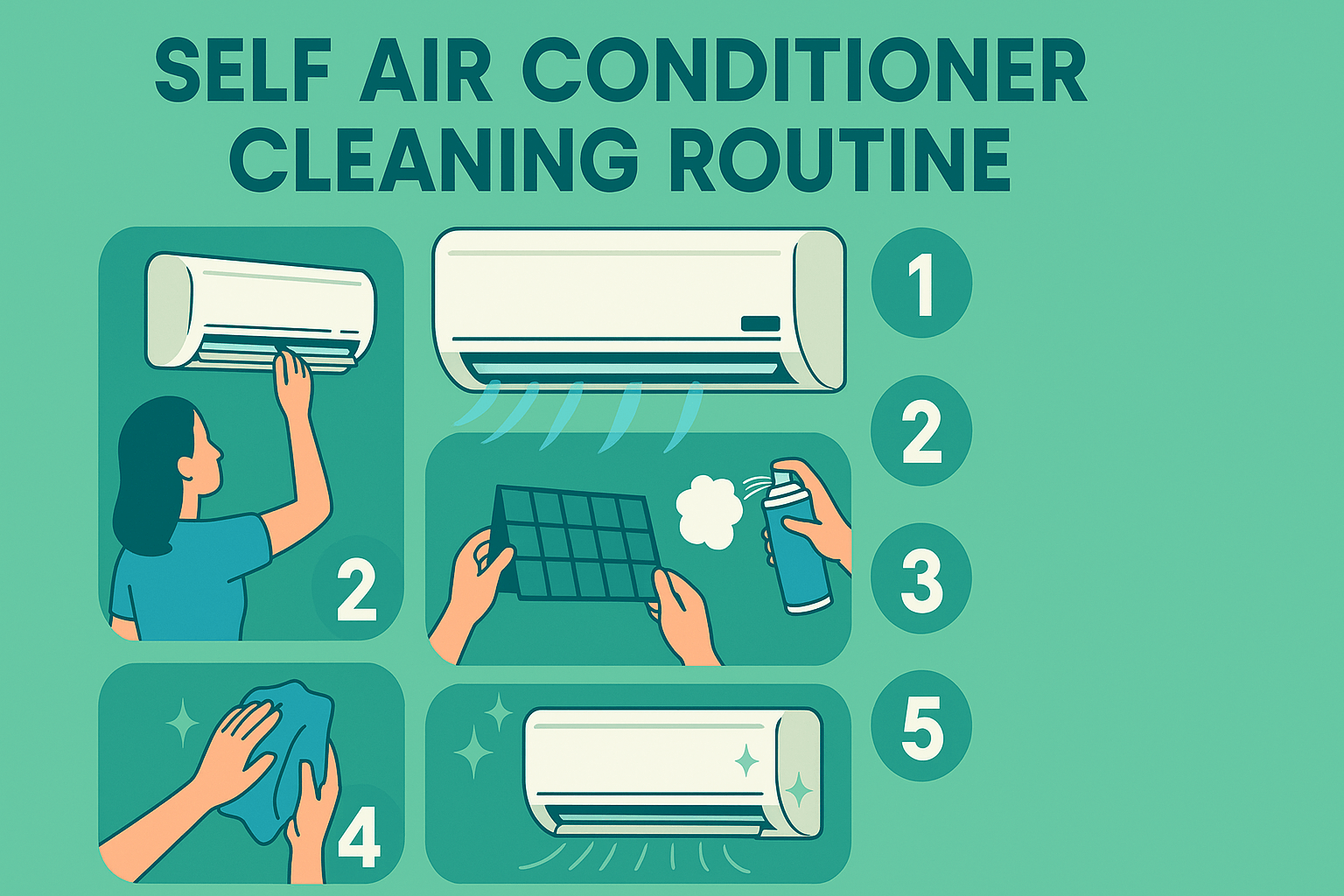 여름을 위한 셀프 에어컨 클리닝 루틴