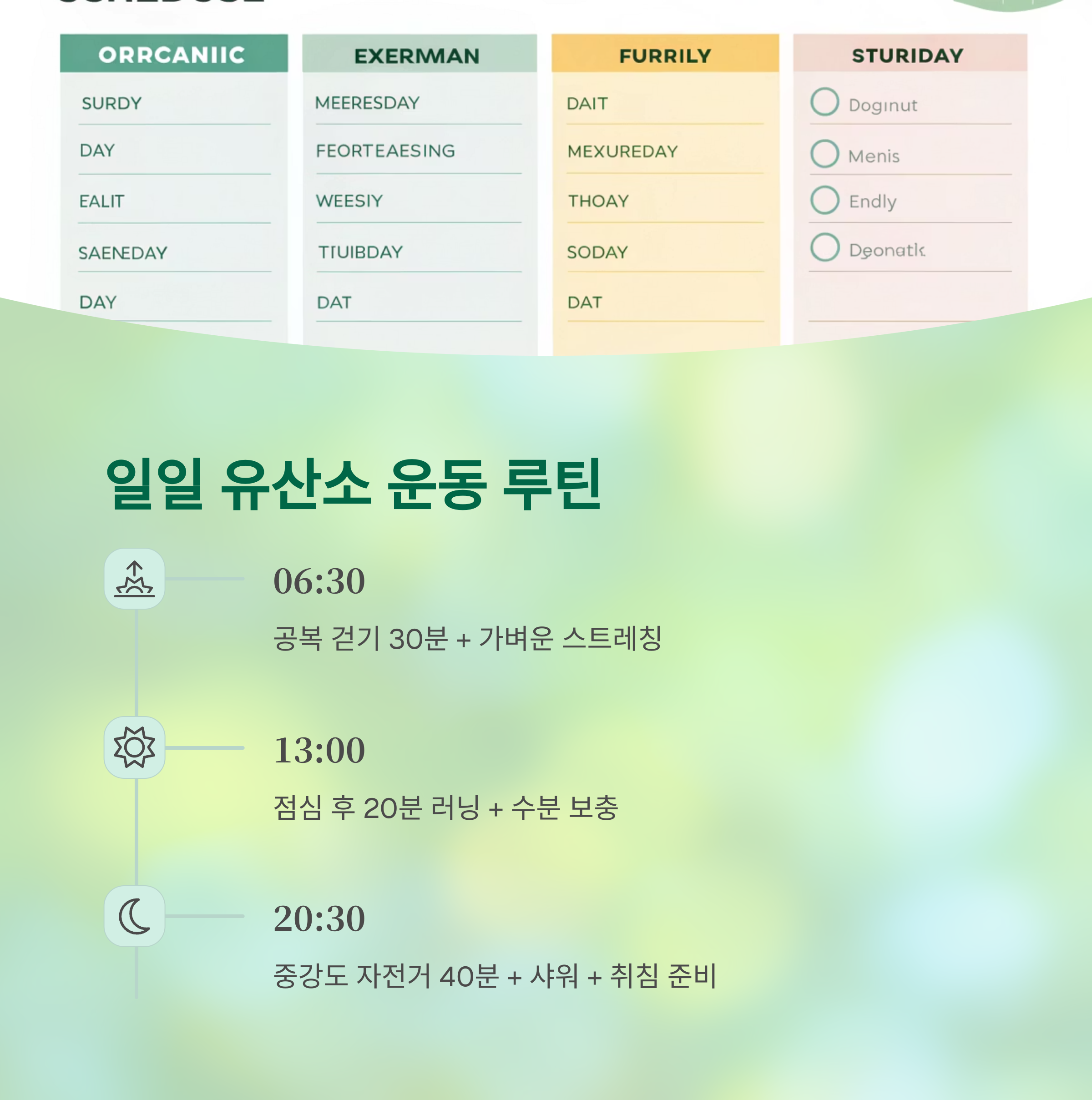 일일 유산소 운동 루틴