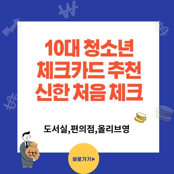 10대 청소년 체크카드, 신한카드 처음 체크