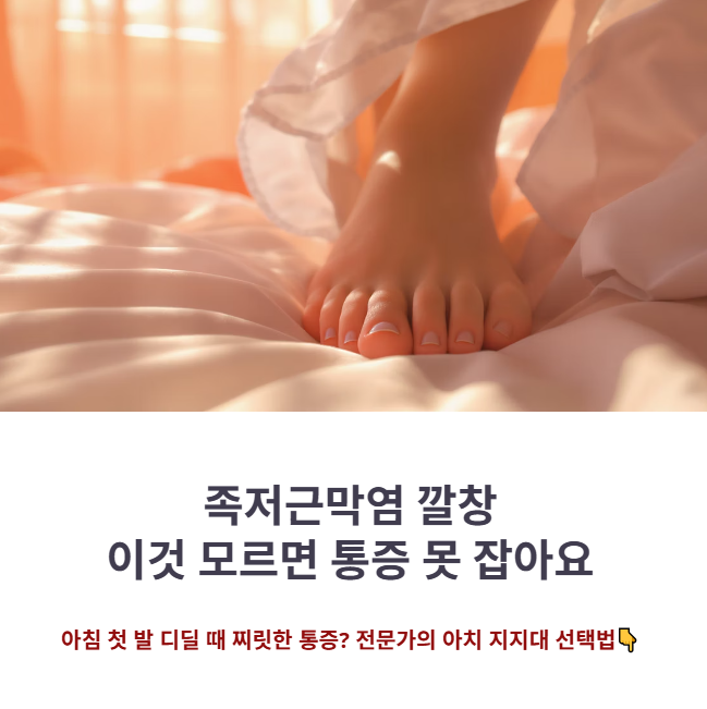 족저근막염 깔창, 이것 모르면 통증 못 잡아요! (전문가가 추천하는 아치 지지대 선택법)