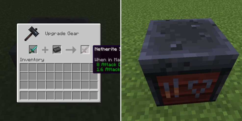 마인크래프트 대장장이 작업대 조합법 및 사용법