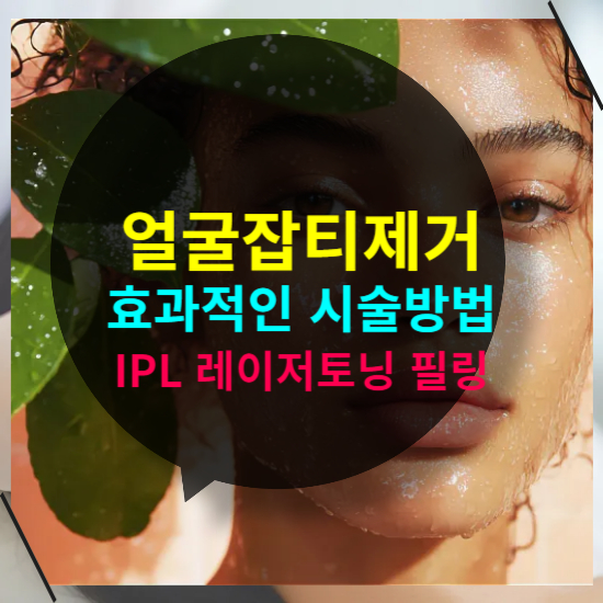 얼굴 잡티 제거 시술, IPL·레이저토닝·필링 비교!
