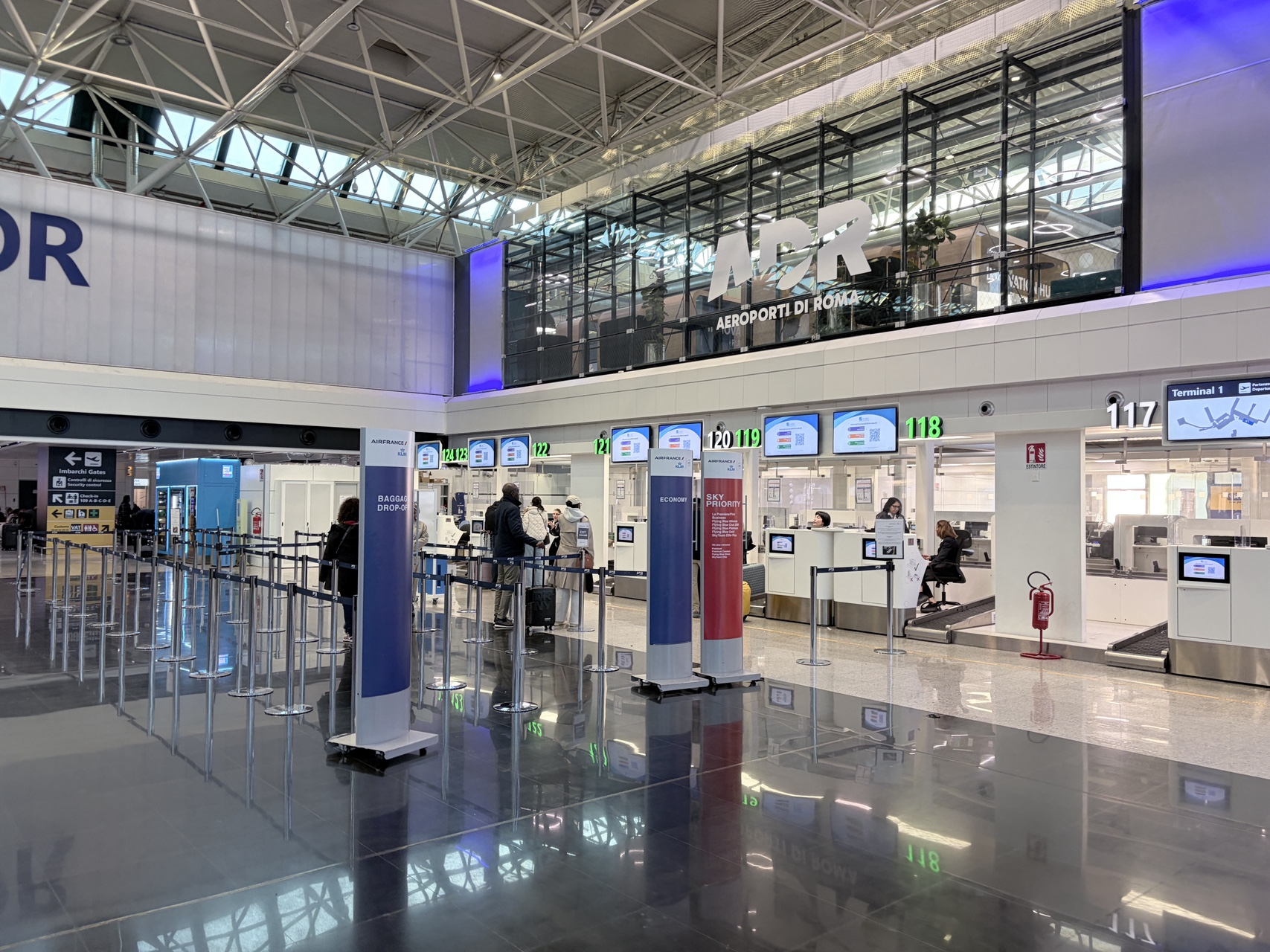 로마-피우미치노-공항-KLM카운터