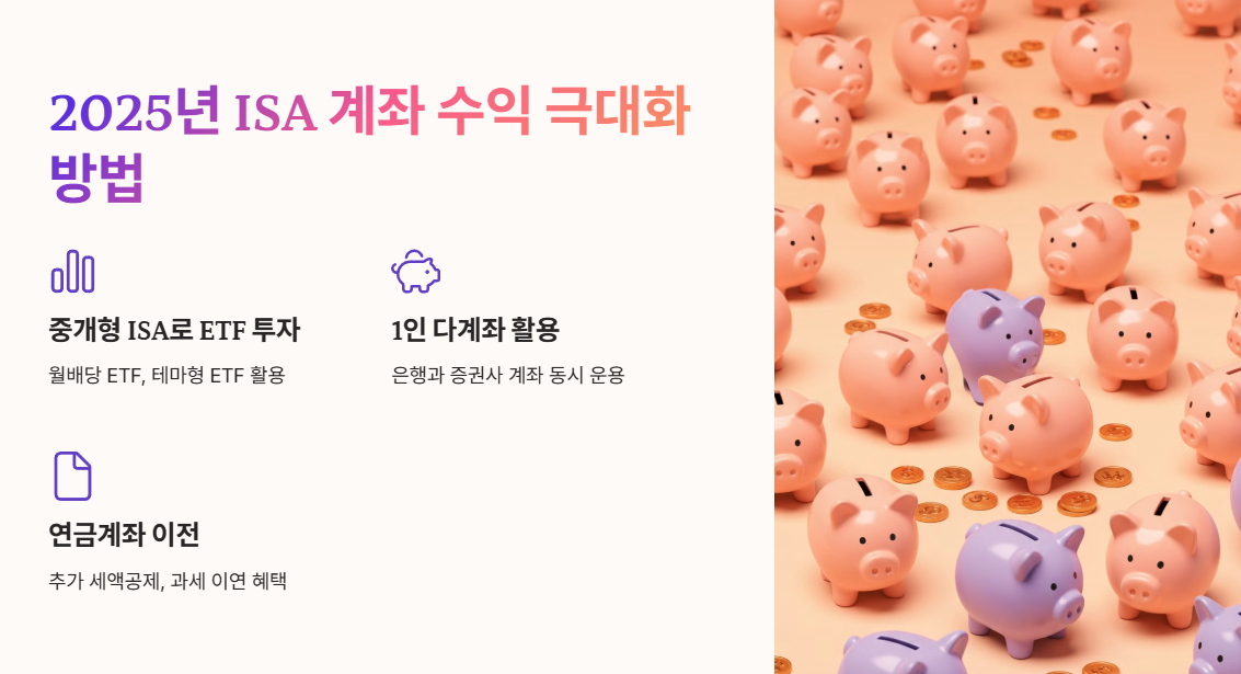 2025년 ISA 계좌로 수익 극대화하는 방법